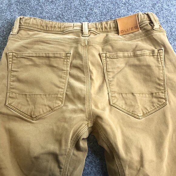 DU/ER Jogger Pants Mens 31x28 Brown No Sweat N2X Slim Fit Tencel Durability - Picture 10 of 12